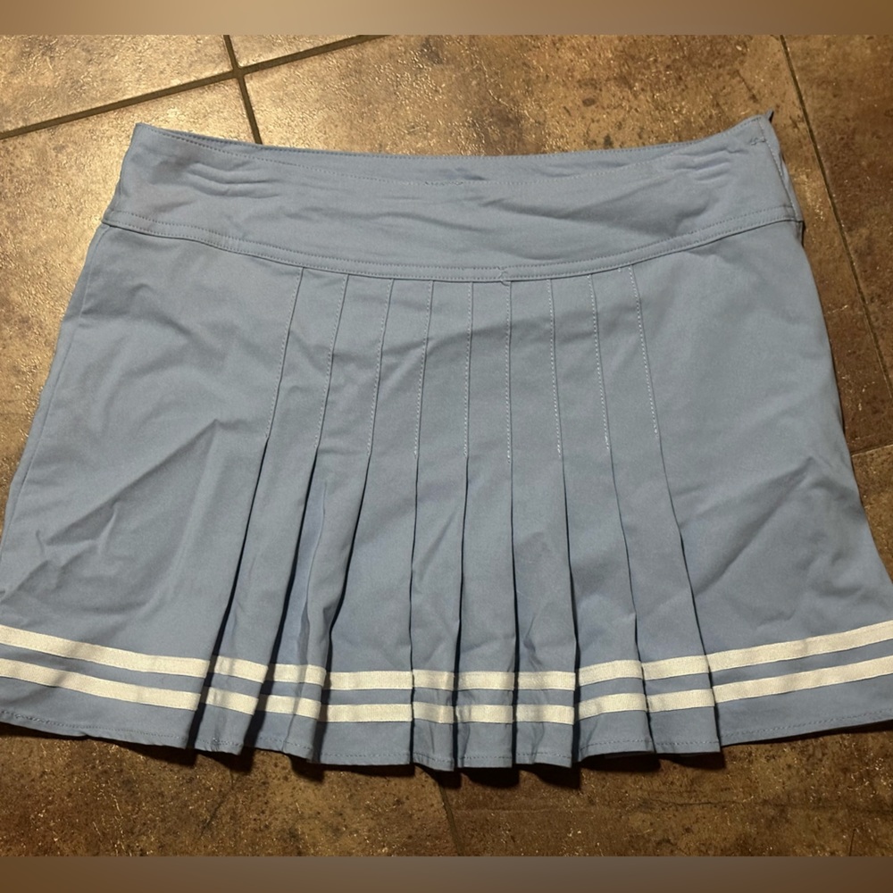 Blue pleated mini skirt 6 skater cheerleader preppy Y2K style